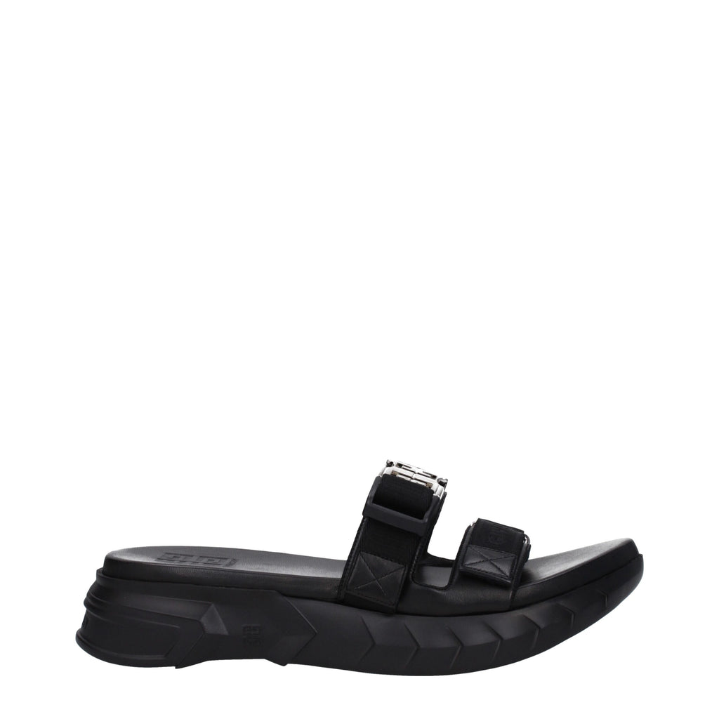Givenchy Black Fabric Slippers