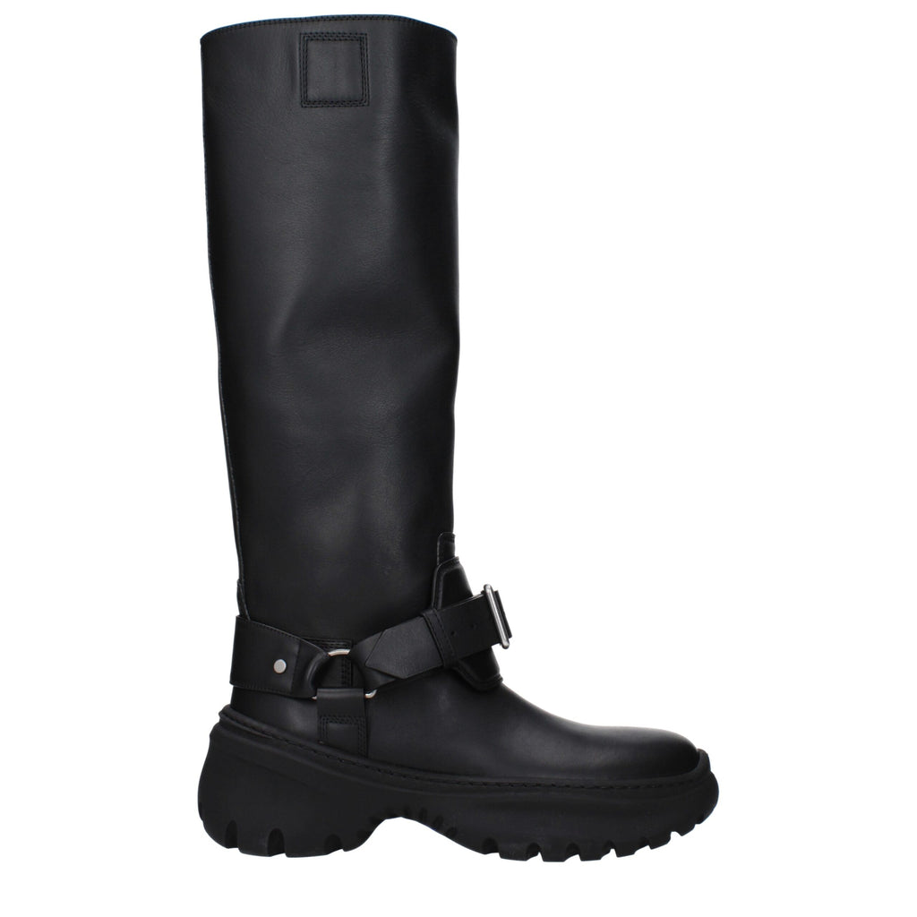 Burberry Black Leather Boots