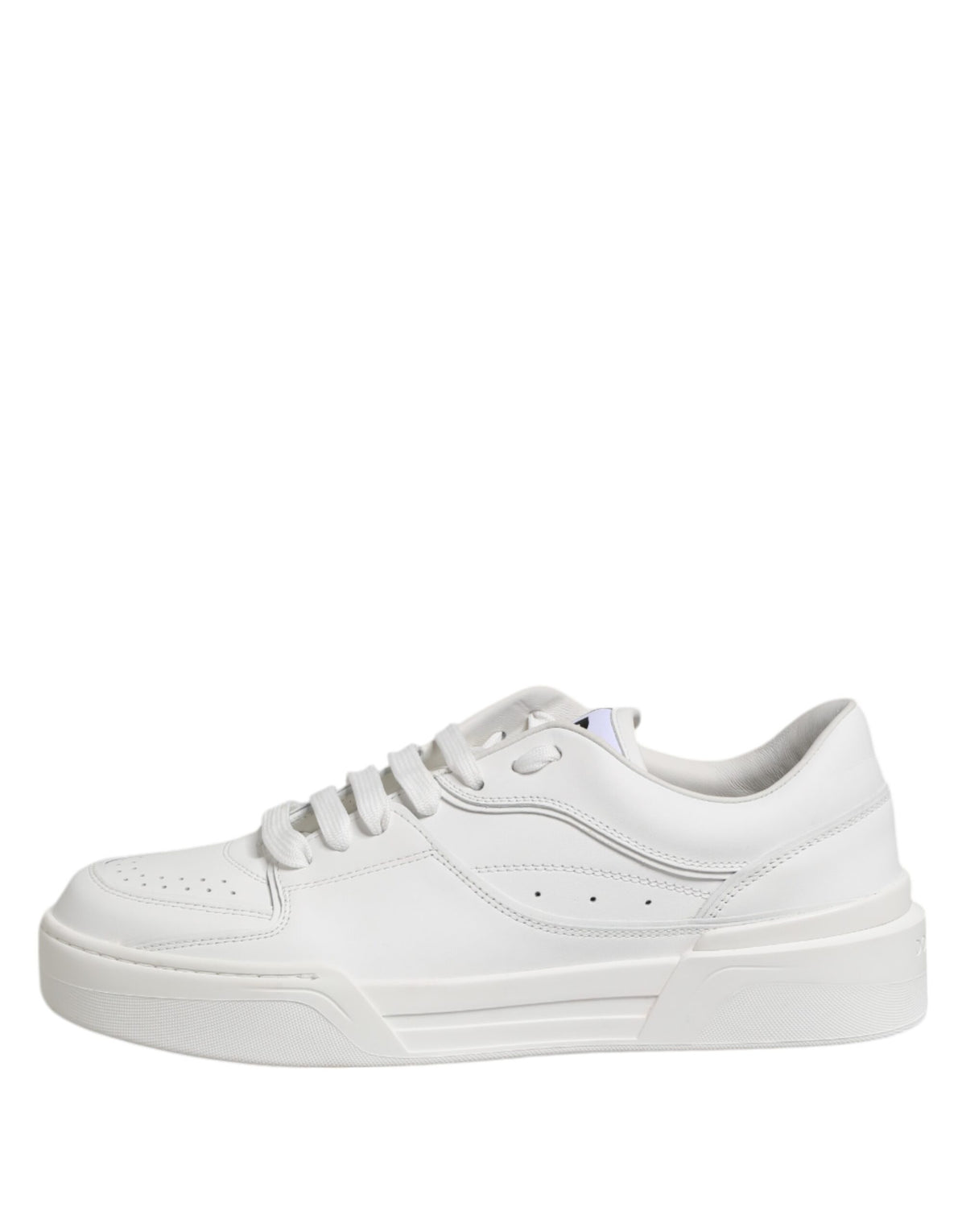 Dolce & Gabbana White Miami Leather Low Top Sneakers Shoes
