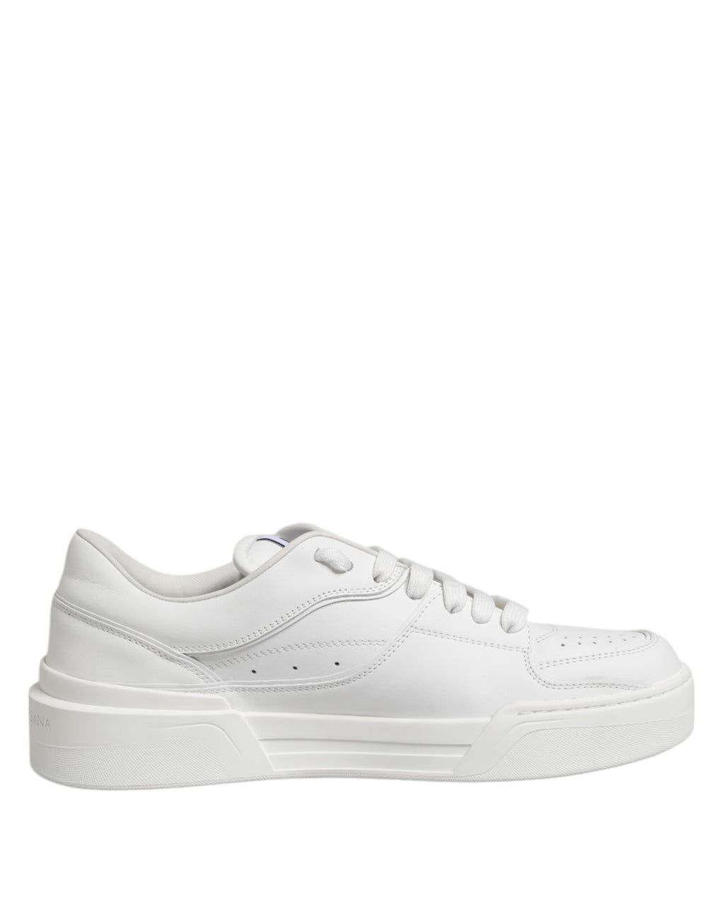 Dolce & Gabbana White Miami Leather Low Top Sneakers Shoes