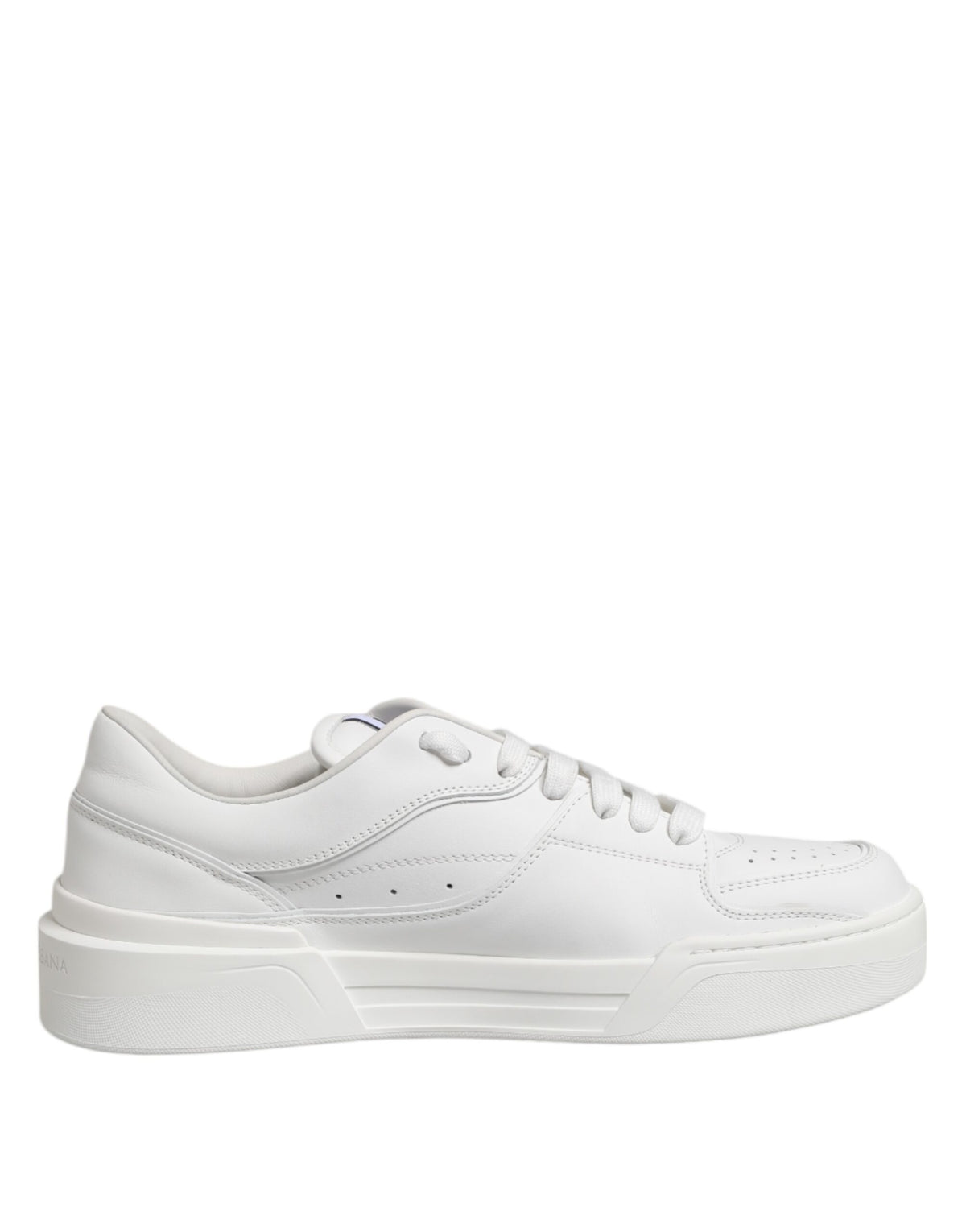 Dolce & Gabbana White Miami Leather Low Top Sneakers Shoes