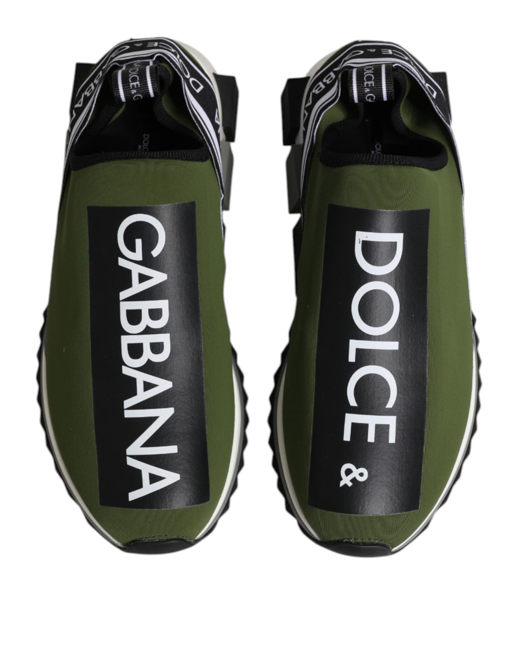 Dolce & Gabbana Green Logo Low Top Sorrento Men Sneakers Shoes