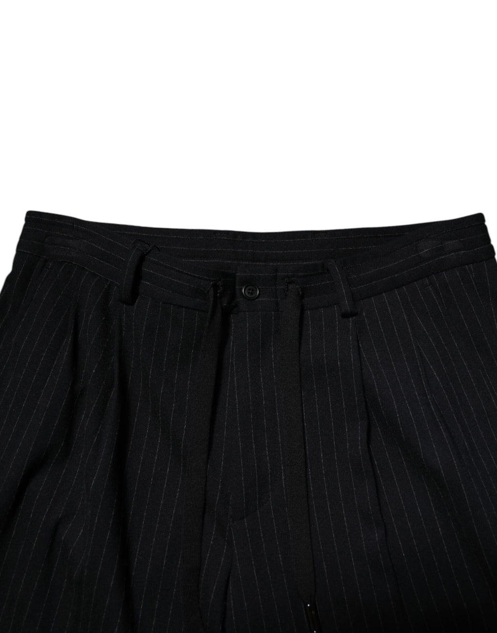 Dolce & Gabbana Black Stripes Viscose Skinny Dress Men Pants