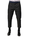 Dolce & Gabbana Gray Blue Cotton 3/4 Chinos Crop Trouser Pants