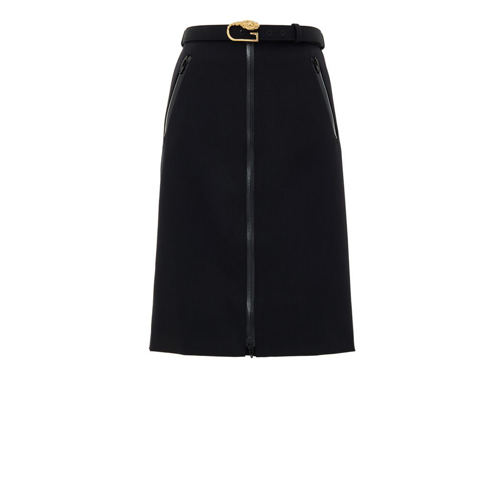 Gucci Black Wool Midi Skirt