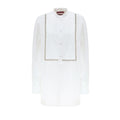 Gucci White Cotton Blouse