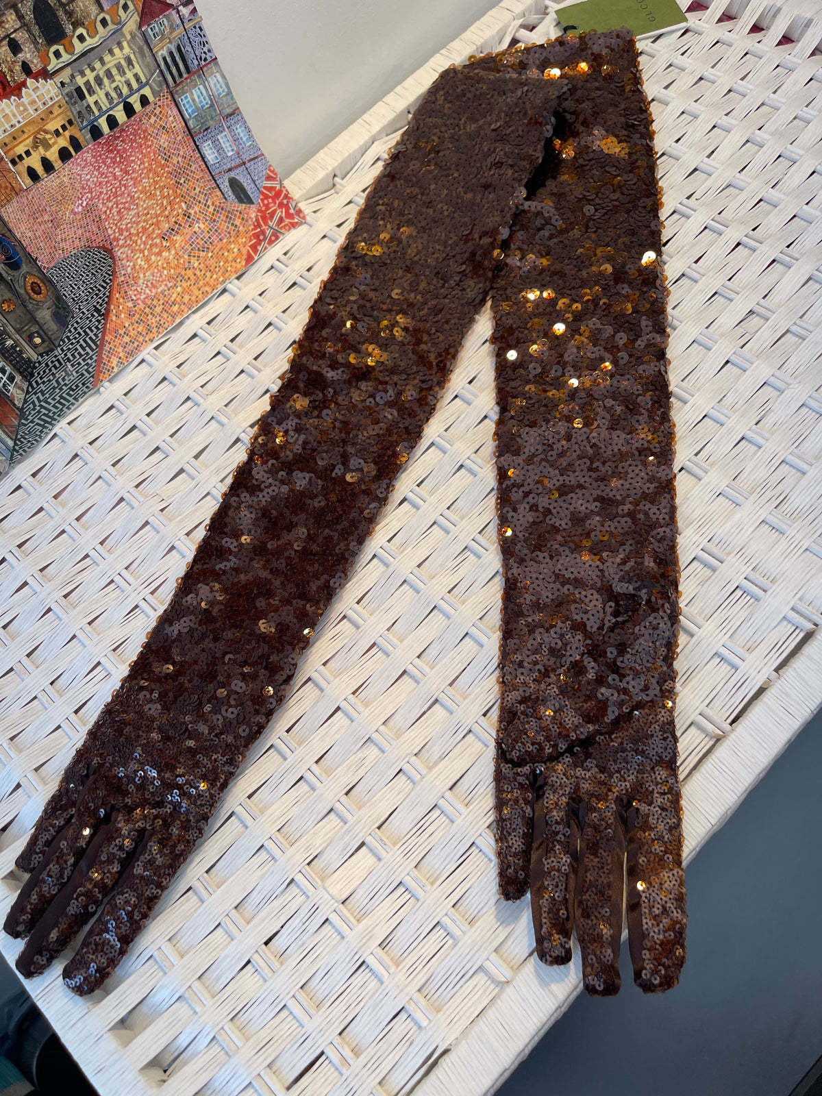 Gucci Long Sequinned Gloves