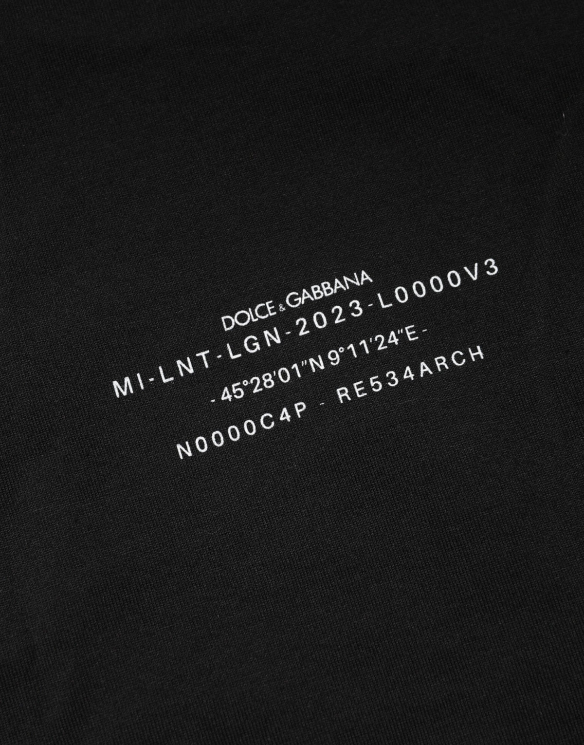 Dolce & Gabbana Black DG Vib3 Print Cotton Crew Neck T-shirt