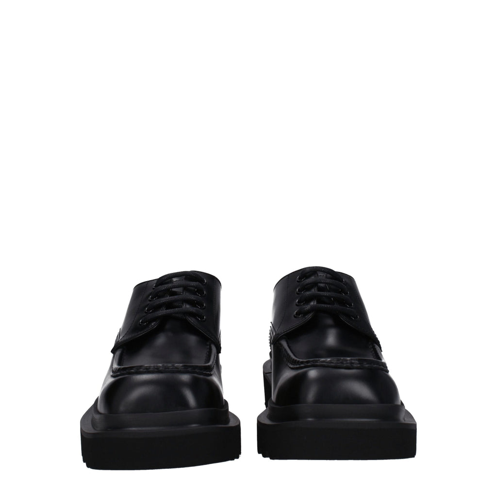 Dolce & Gabbana Black Leather Oxfords And Derbies