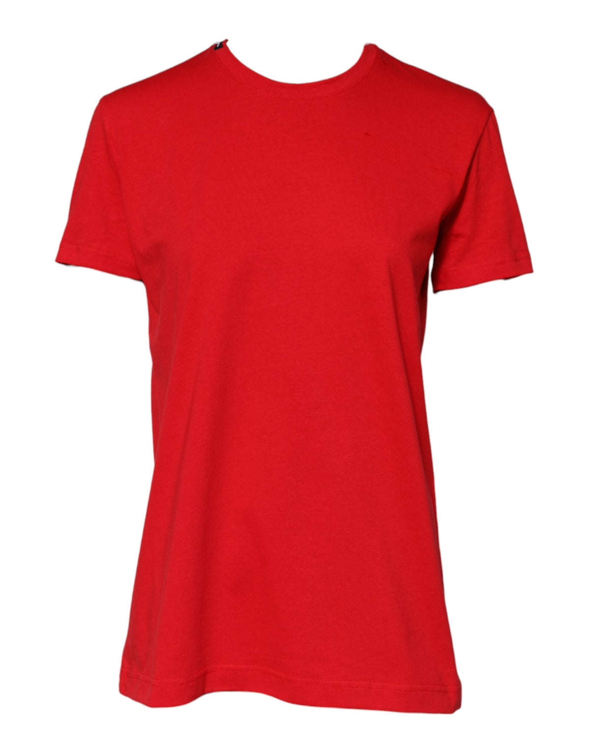 Dolce & Gabbana Red Cotton Short Sleeves Crew Neck Top T-shirt