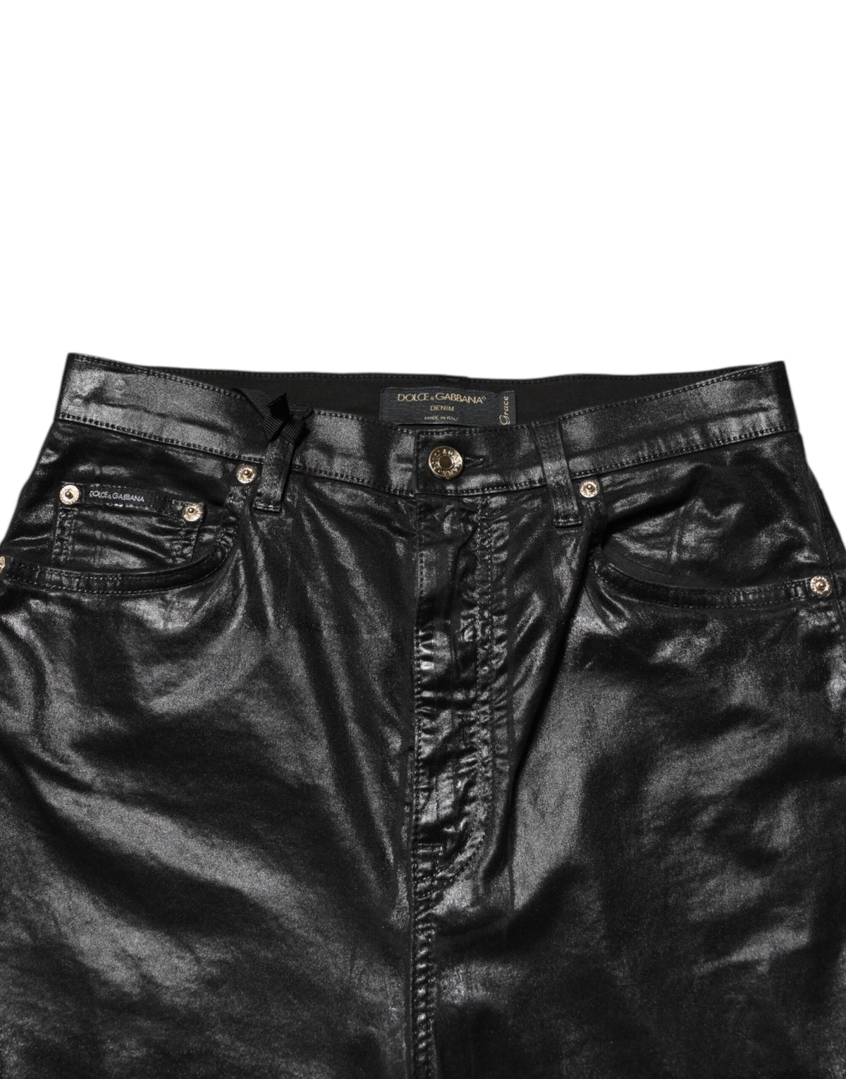 Dolce & Gabbana Black High Waist Skinny GRACE Denim Jeans