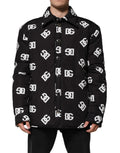 Dolce & Gabbana Black DG Monogram Nylon Windbreaker Jacket