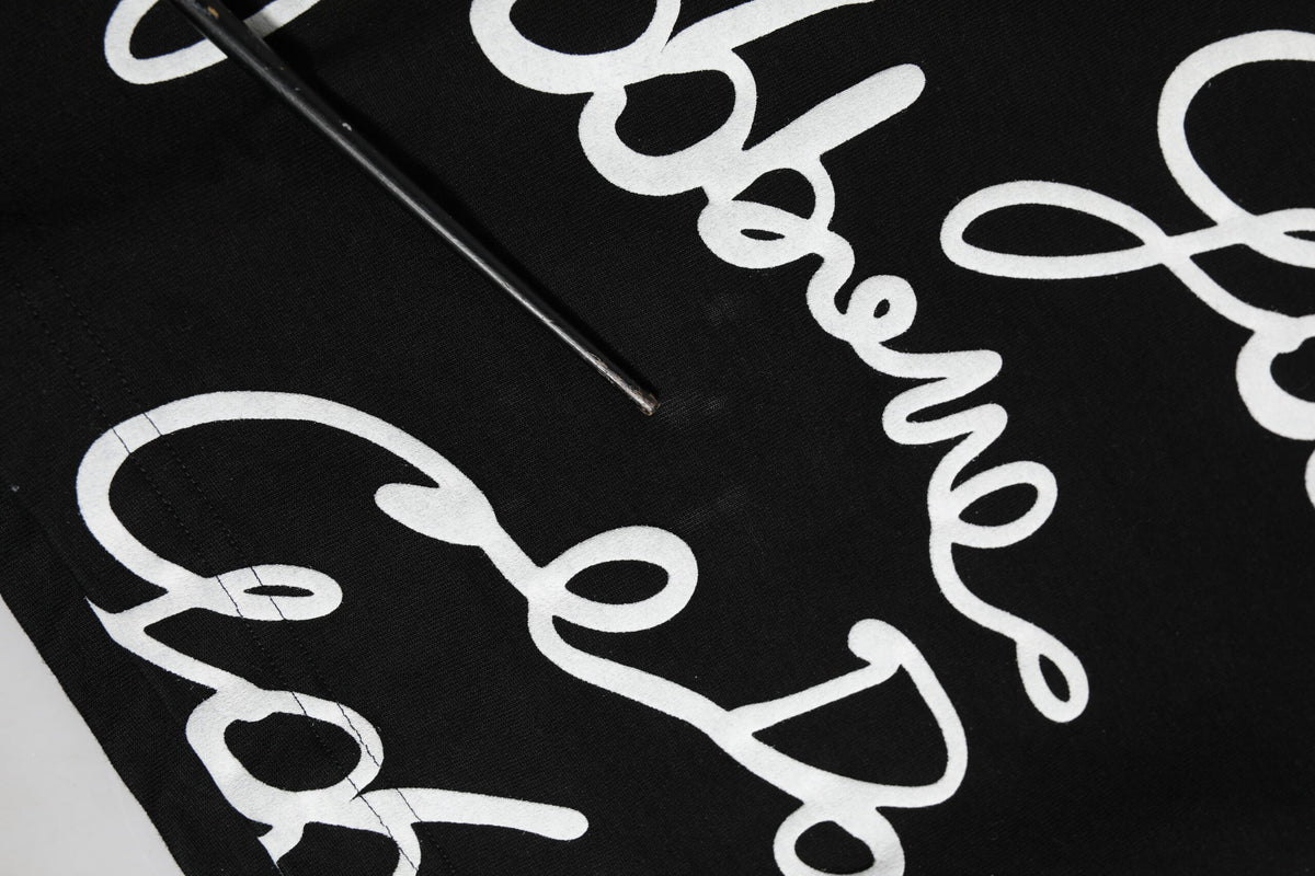 Dolce & Gabbana Black Logo Print Cotton Crew Neck T-shirt