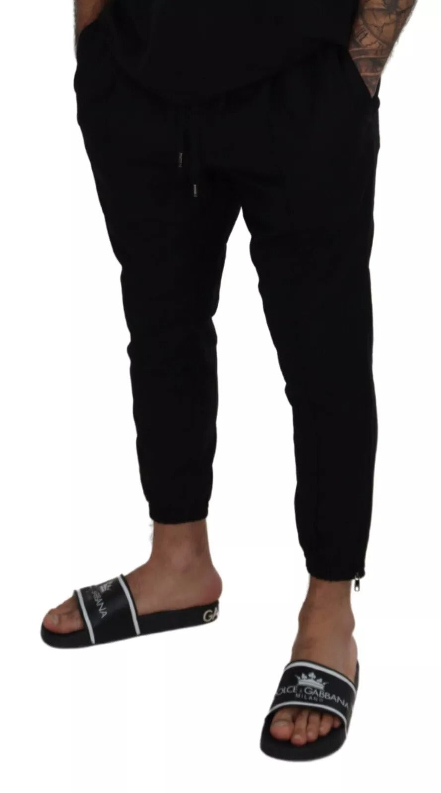 Dolce & Gabbana Black Jogger Wool Jogging Trouser