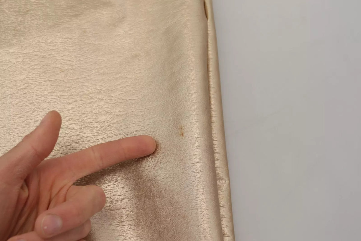 Dolce & Gabbana Metallic Gold Polyester Straight Trouser Pants