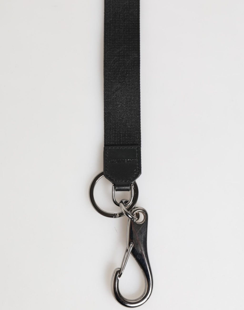Dolce & Gabbana Black Burgundy Polyester DG Logo Men Keychain Keyring