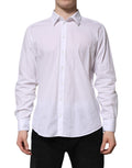 Dolce & Gabbana White Cotton STAFF Long Sleeves Forma Shirt