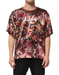 Dolce & Gabbana Multicolor Polyester Marble Print Oversize T-shirt
