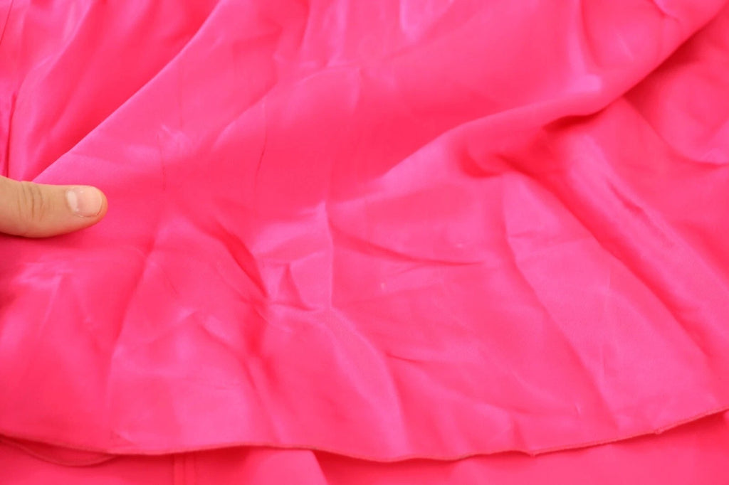 Dolce & Gabbana Pink Sheath Silk Bow Open Shoulder Dress