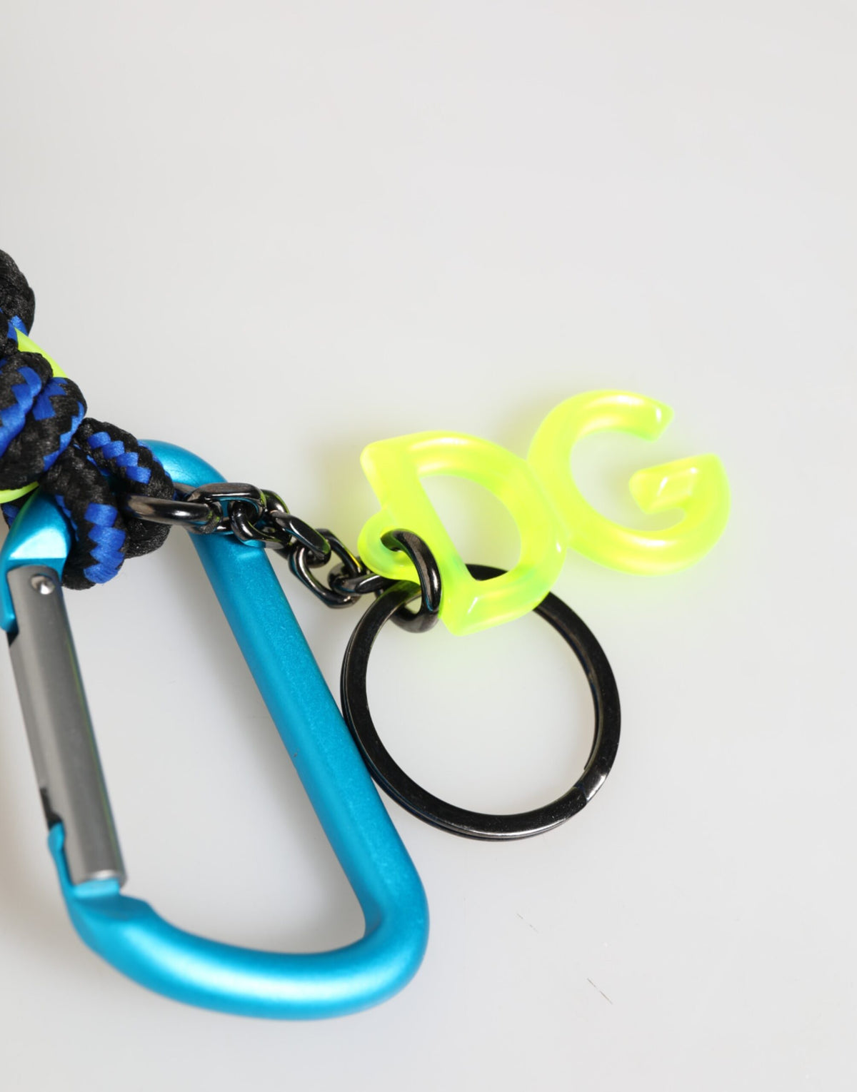 Dolce & Gabbana Multicolor Polyester Tape String DG Logo Keychain  Keyring