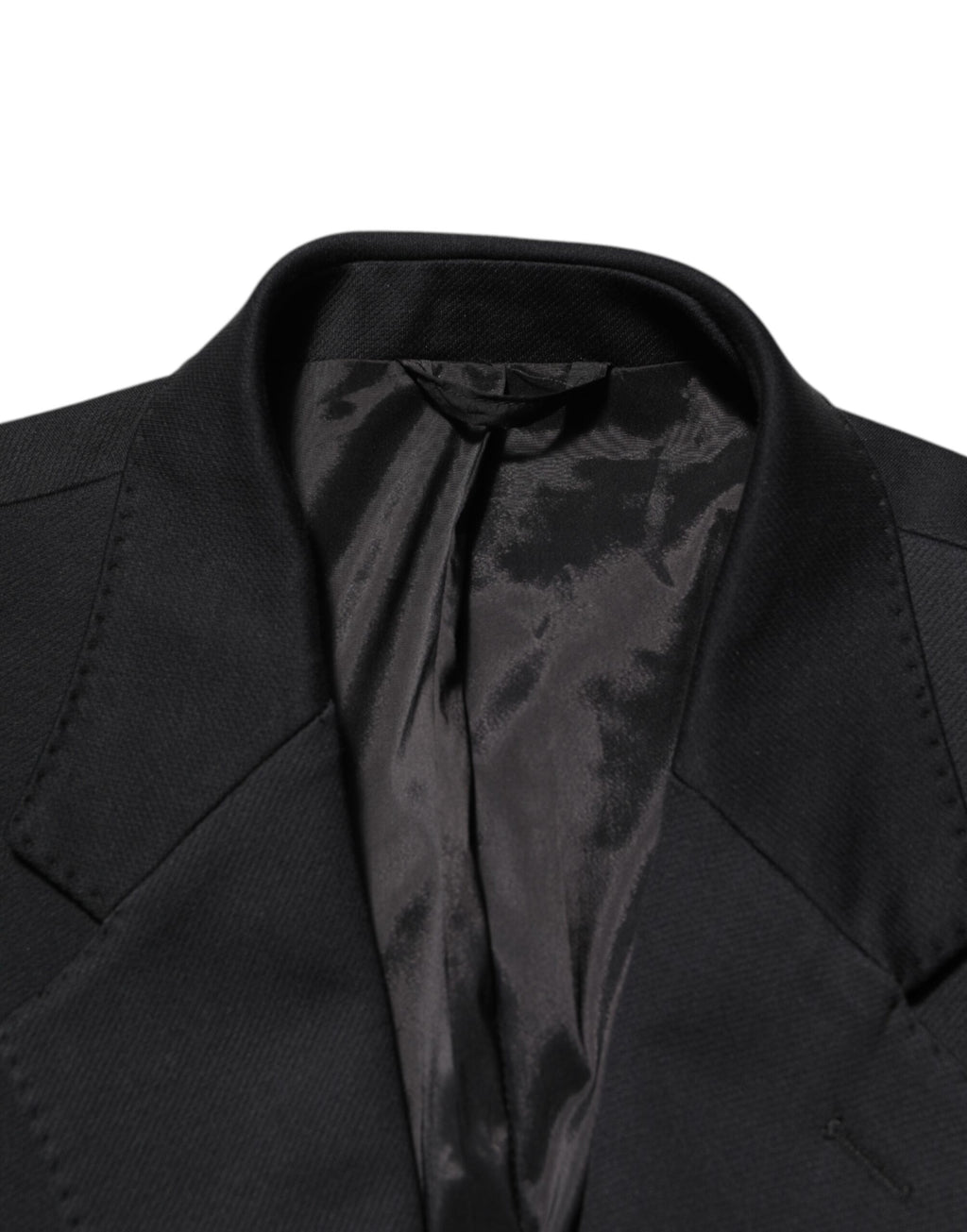 Dolce & Gabbana Dark Blue Cotton Men Jacket Coat Blazer Suit