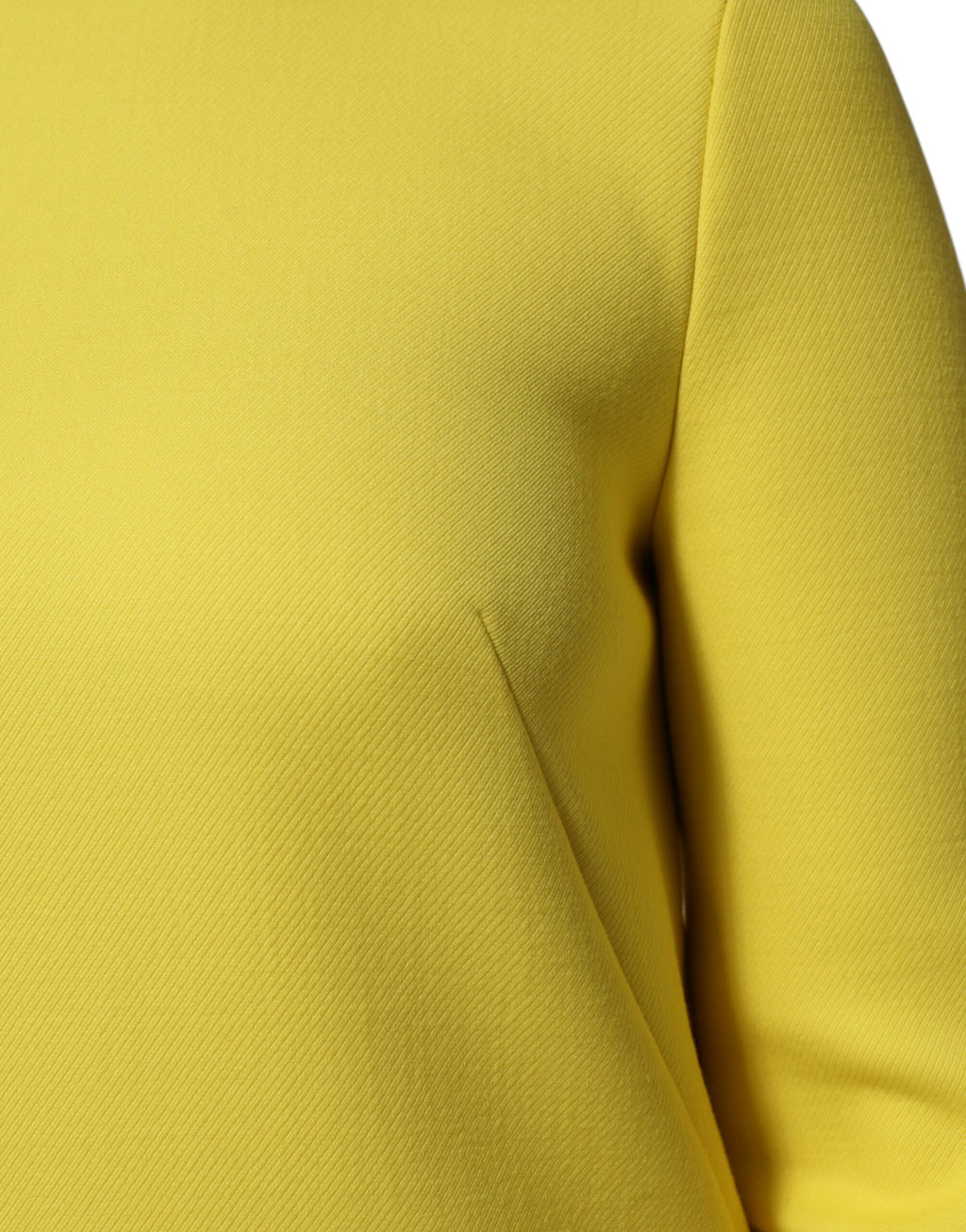 Dolce & Gabbana Yellow Viscose Acetate Mini Long Sleeve Dress