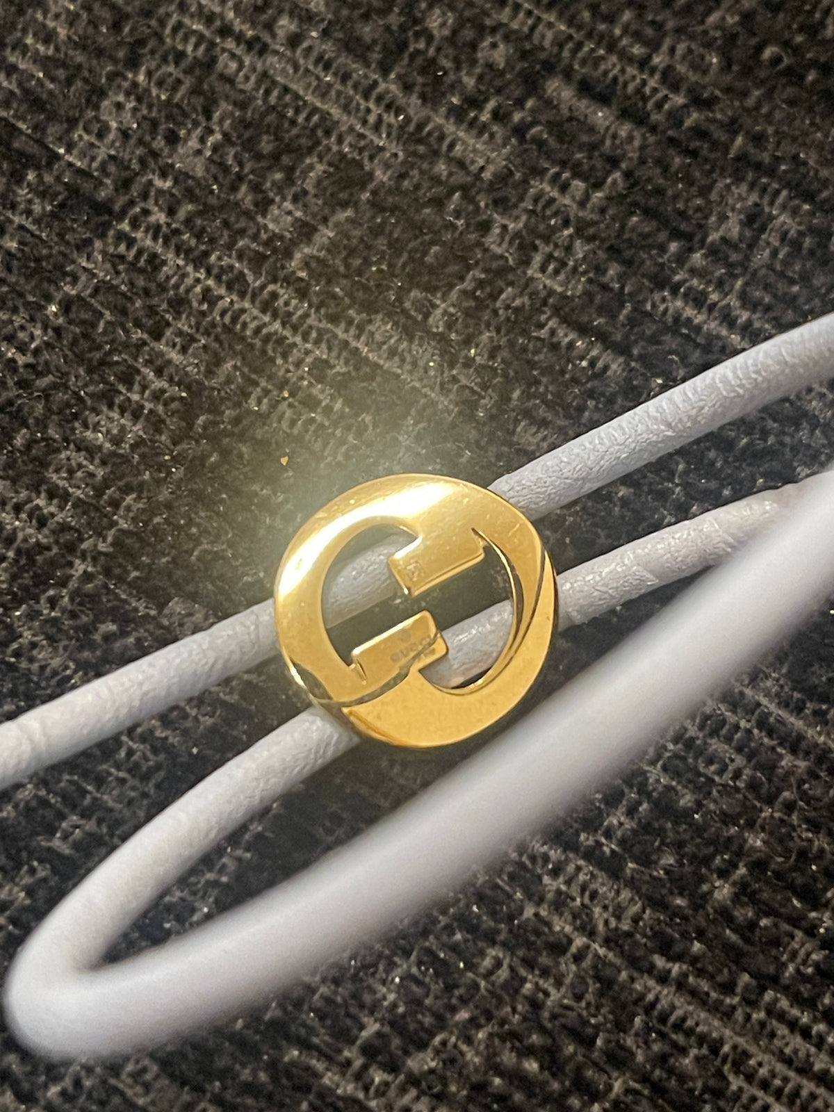 Gucci Interlocking GG Leather Bracelet