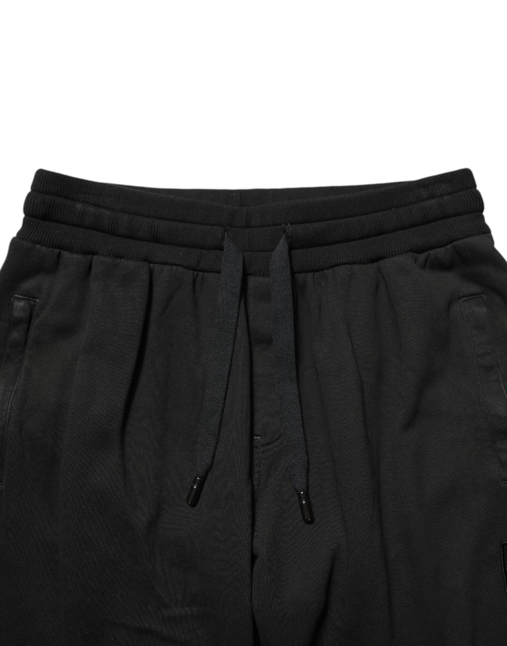 Dolce & Gabbana Black Cotton DG Logo Men Jogger Pants