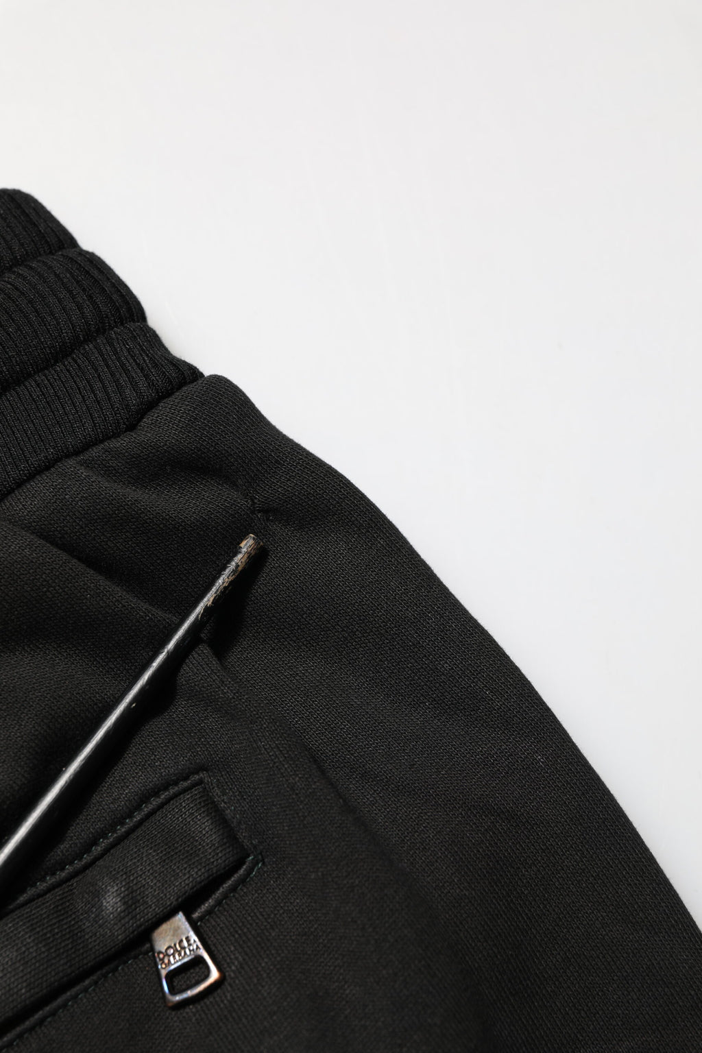 Dolce & Gabbana Black Cotton DG Logo Men Jogger Pants