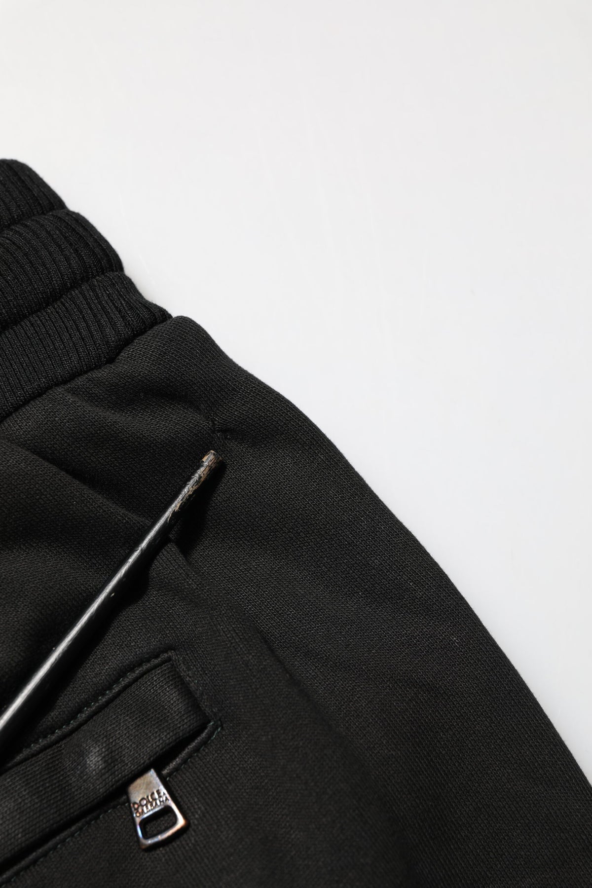 Dolce & Gabbana Black Cotton DG Logo Men Jogger Pants