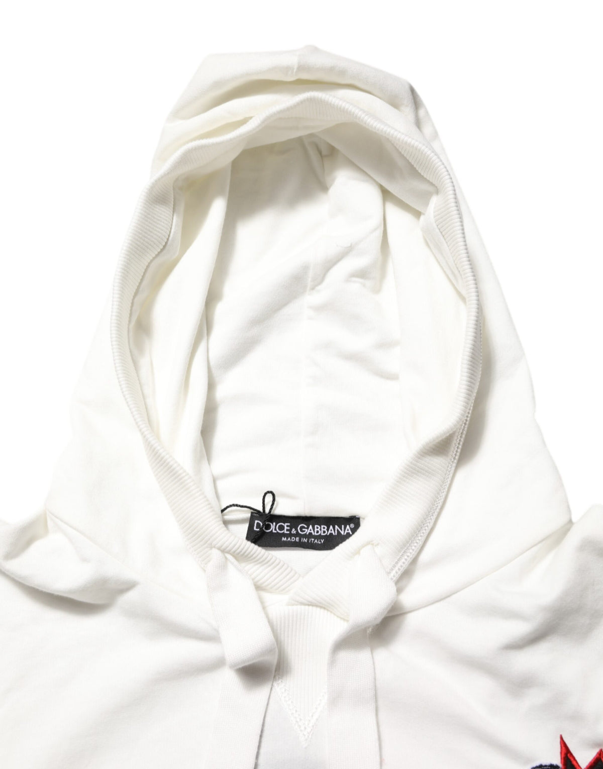 Dolce & Gabbana Off White Cotton Panda Hooded Sweatshirt Sweater