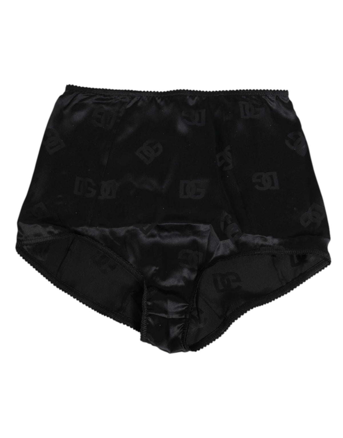 Dolce & Gabbana Black Silk Stretch High Waist Girdle Underwear