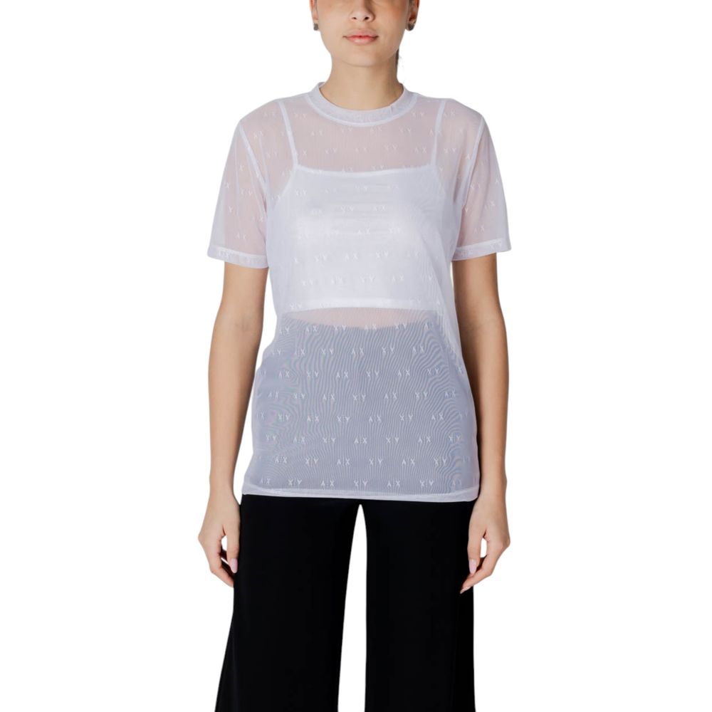 Armani Exchange White Polyamide T-Shirt