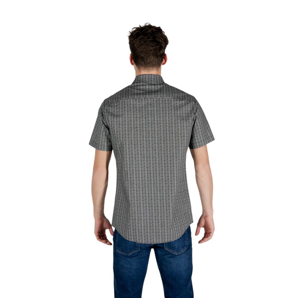 Armani Exchange Black Cotton Shortsleeve Shirt