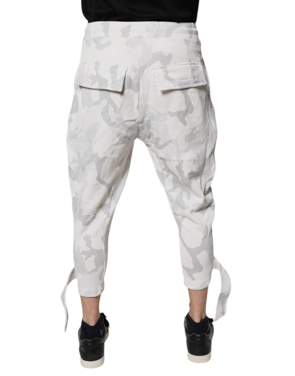 Dolce & Gabbana White Camouflage Cargo Jogger Sweatpants Pants