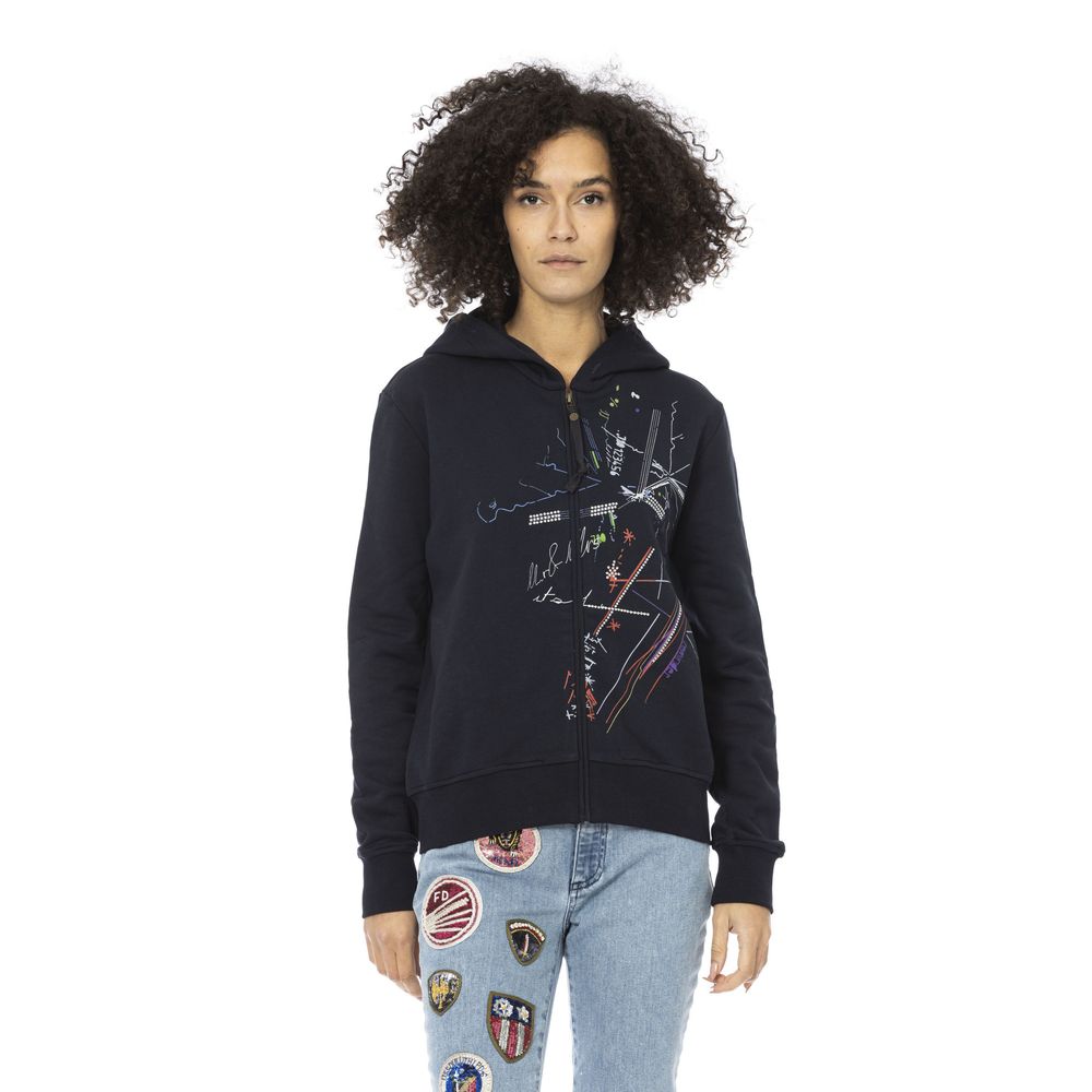 Mr&Mrs Italy Blue Cotton Women Sweatshirt