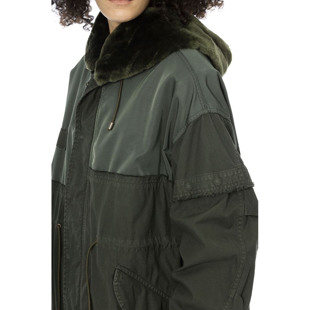 Mr&Mrs Italy Green Cotton Women Parka