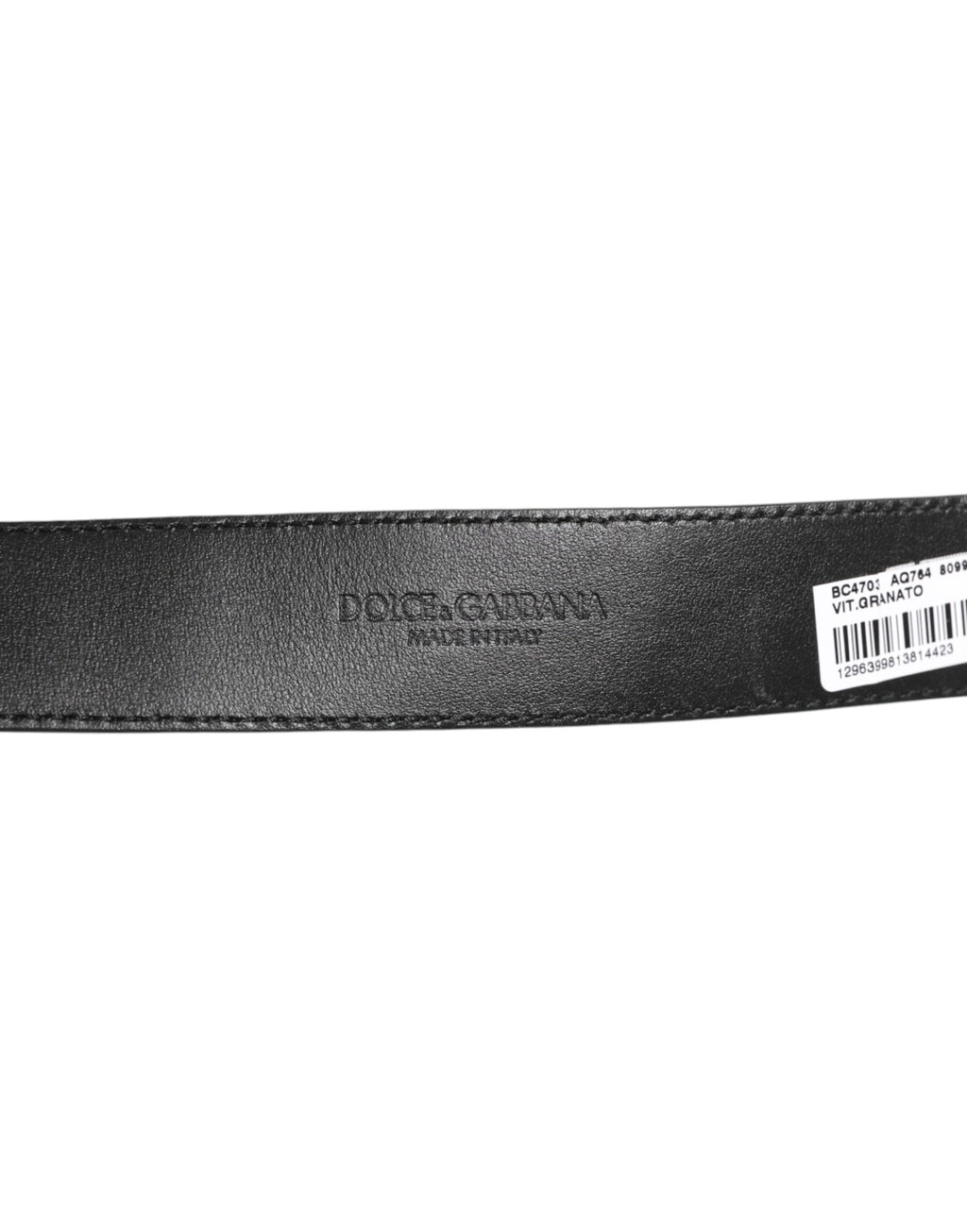 Dolce & Gabbana Black Leather Classic Metal Logo Buckle Belt