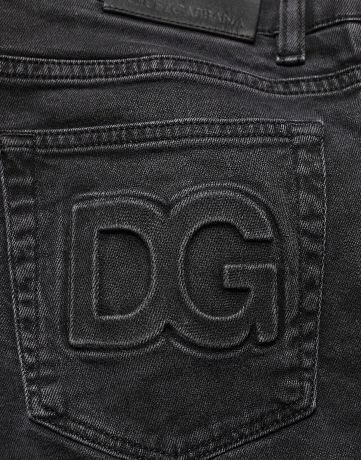 Dolce & Gabbana Dark Gray Cotton Stretch Denim Trouser Jeans