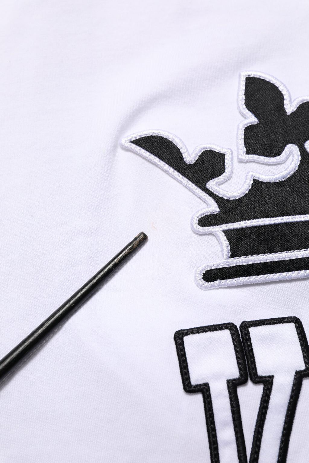 Dolce & Gabbana White Cotton Crown King Embroidery T-shirt