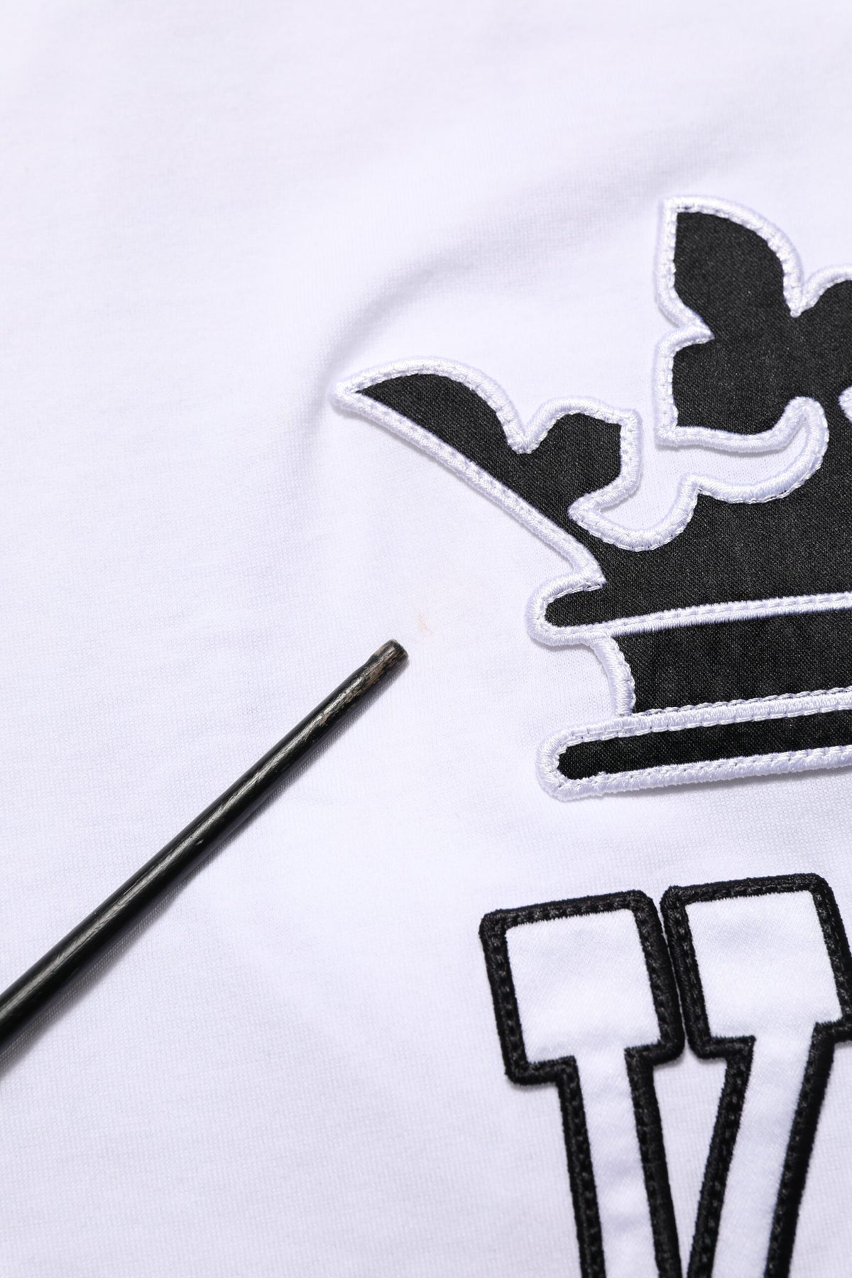 Dolce & Gabbana White Cotton Crown King Embroidery T-shirt