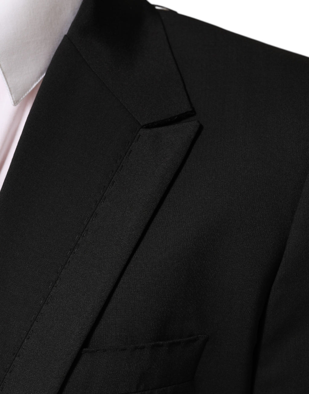 Dolce & Gabbana Black Wool 2 Buttons Suit Men Jacket Blazer