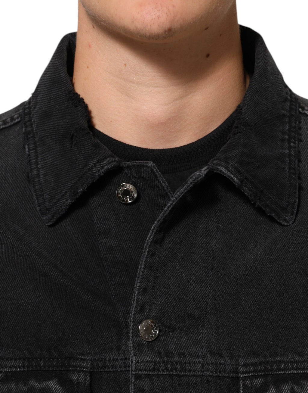 Dolce & Gabbana Black Cotton Stretch Denim Blouson Jacket