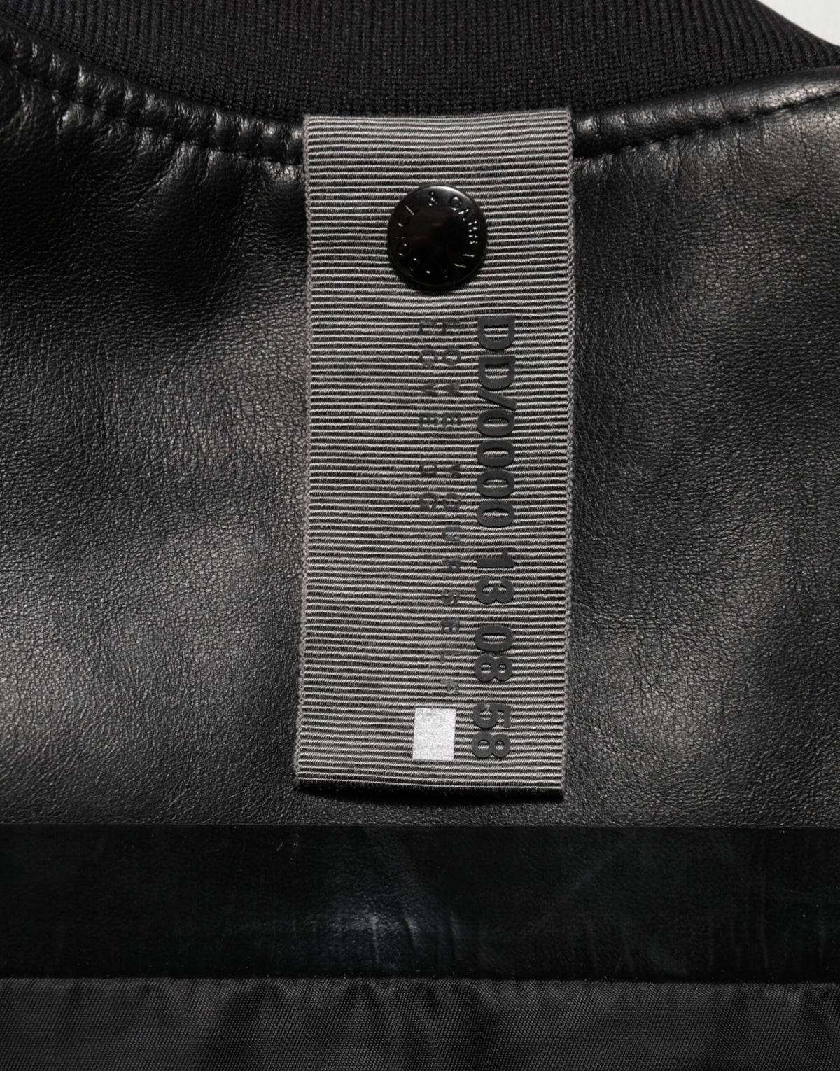 Dolce & Gabbana Black Leather Nylon FullZip Blouson Jacket