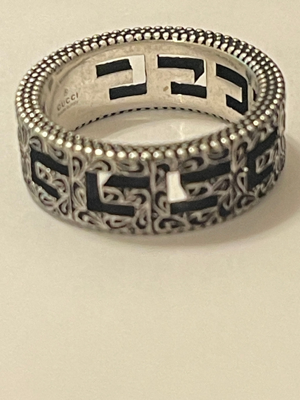 Gucci Block GG Silver Ring