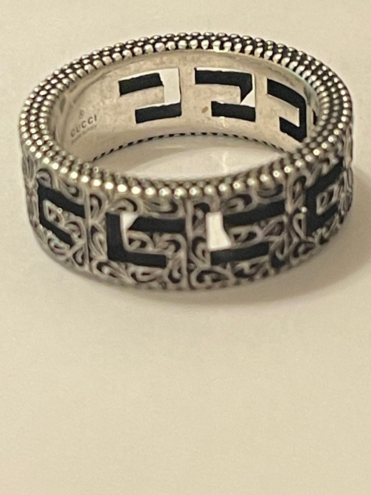Gucci Block GG Silver Ring