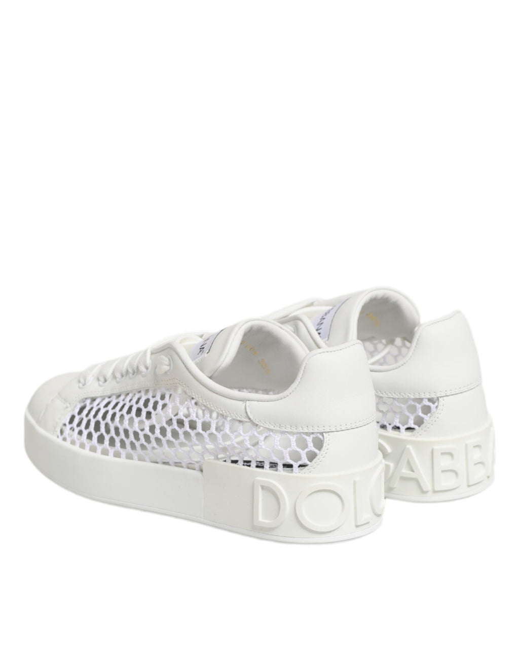 Dolce & Gabbana White Mesh Inserts Low Top Sneakers Shoes