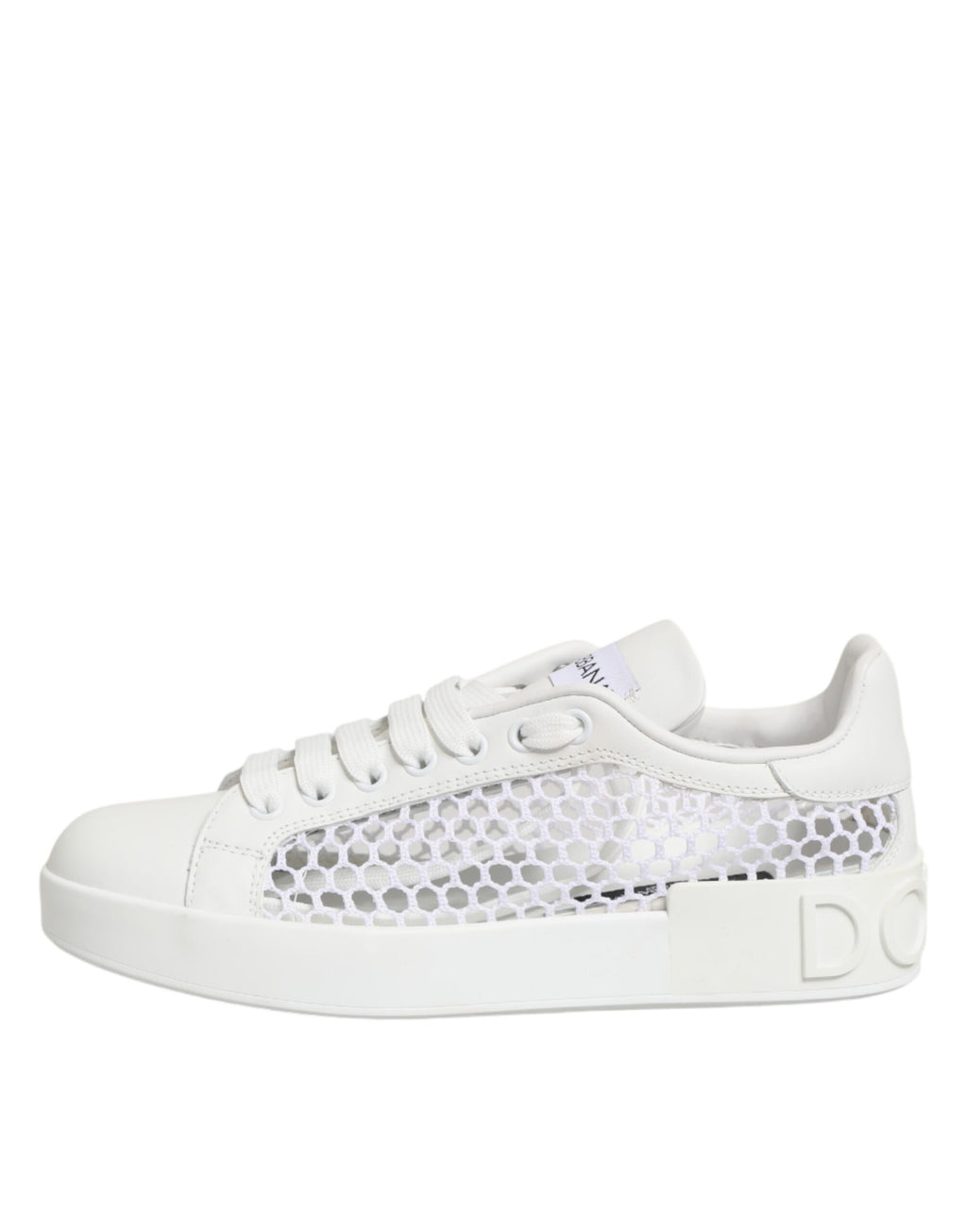 Dolce & Gabbana White Mesh Inserts Low Top Sneakers Shoes