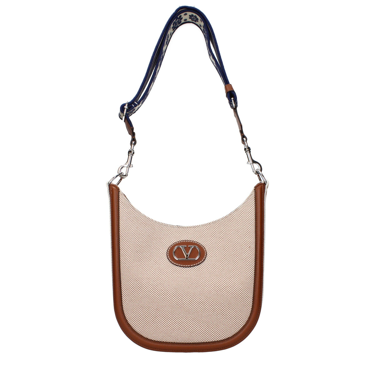 Valentino Garavani Beige Fabric Crossbody Bag