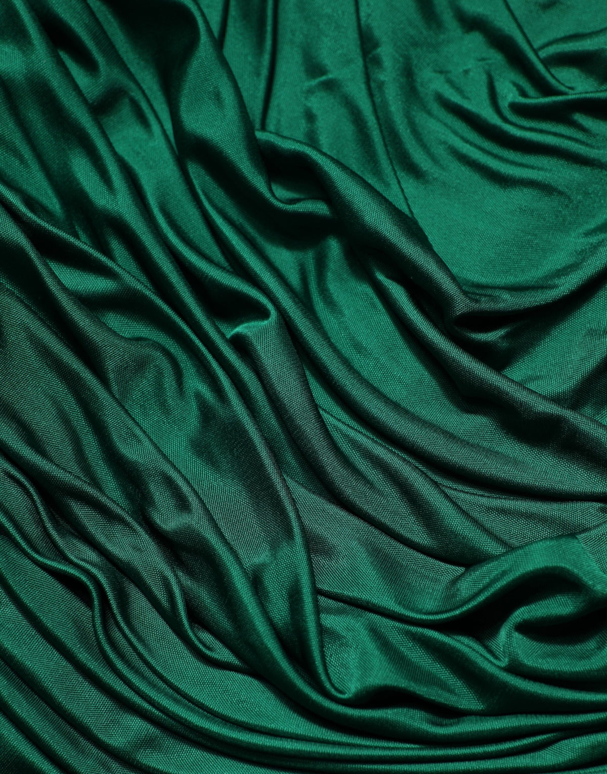 Dolce & Gabbana Green Viscose Drape Jersey Organzine Tank Top